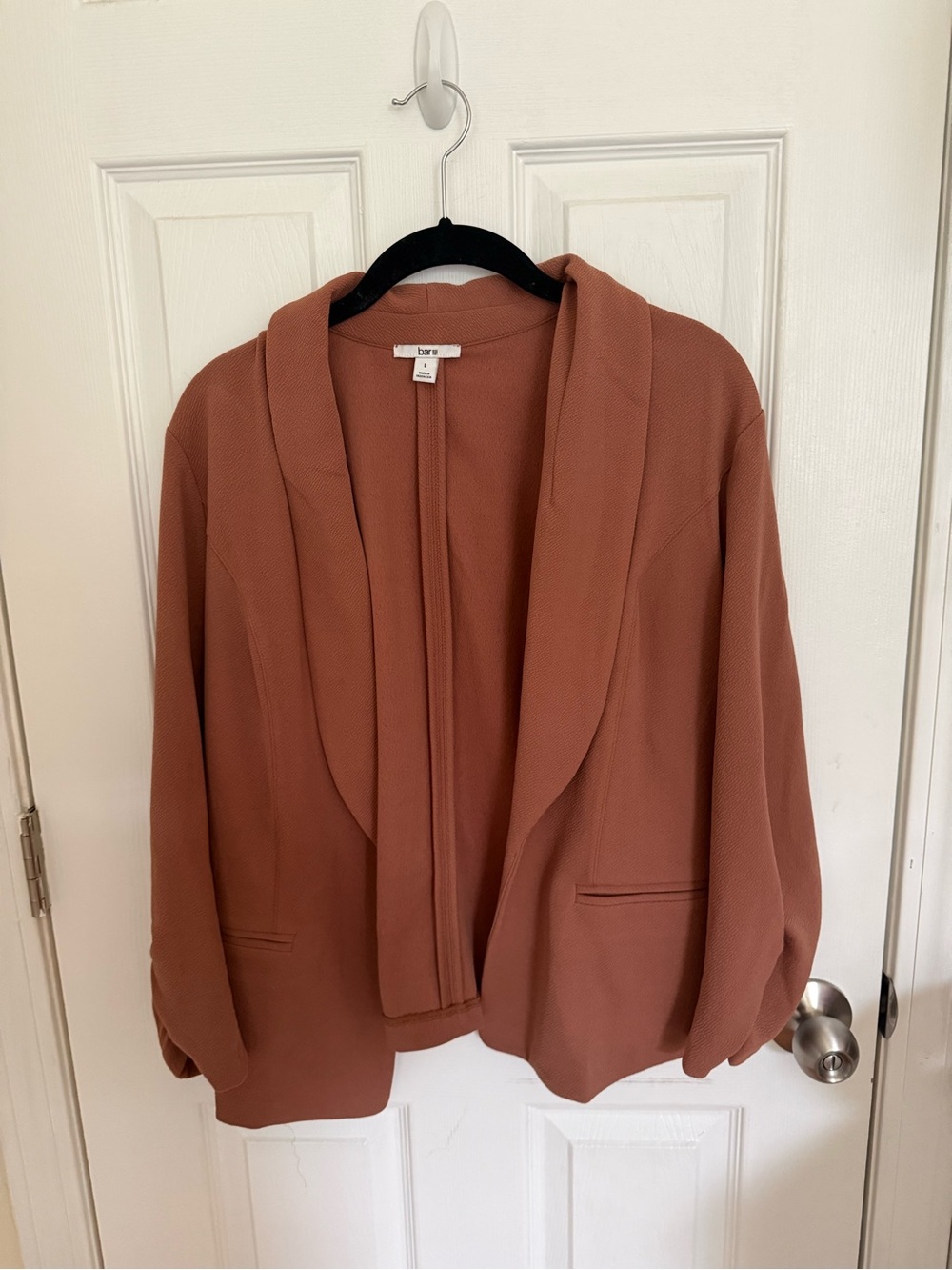 Bar III Rust Open-Front Blazer Jacket
